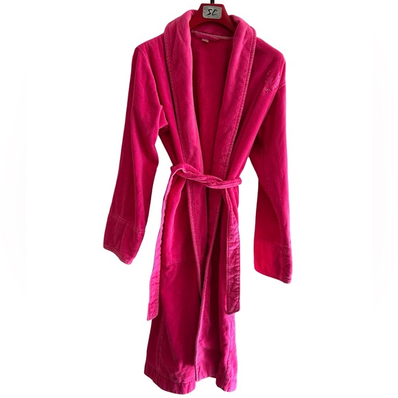 Victoria’s Secret Pink Cotton Terrycloth Robe Size M/L - Picture 1 of 6